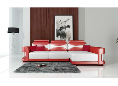 Corner sofa Corner Sofa Suite Couch Upholstery Leather Living landscape Chaise lounge Wies