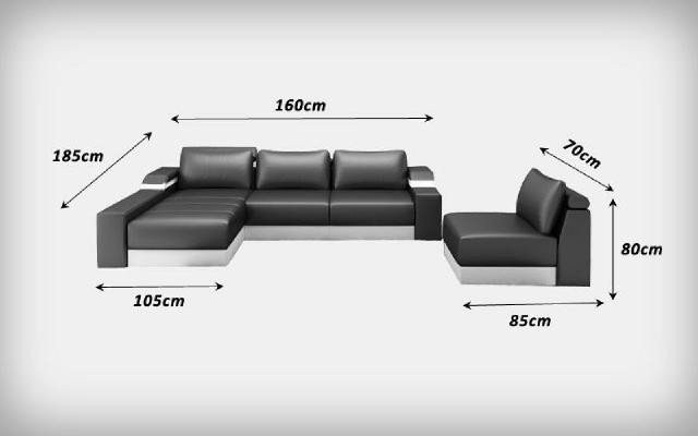 Corner sofa Corner Sofa Couch Upholstery Leather Suite Living landscape Chaise lounge