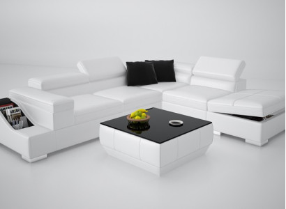 Leather sofa sofa couch modern living landscape corner sofa corner design suite