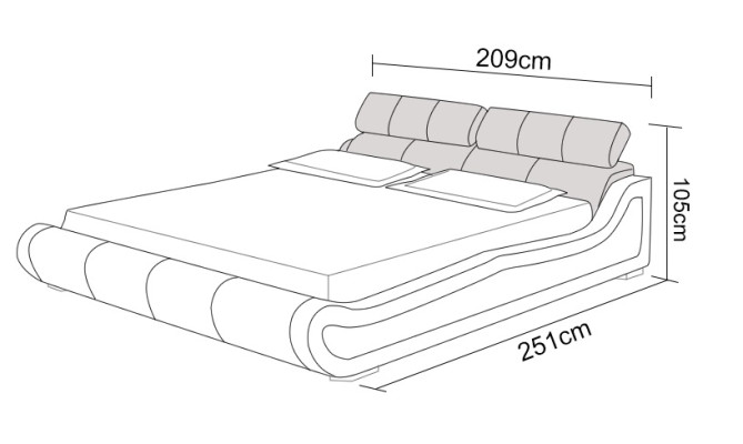 Luxury Leather Bed with USB Upholstery Beds Double Modern Marriage 140/160/180 cm