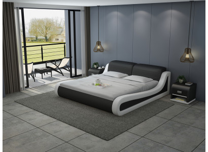 Leather Bed with USB Upholstery Beds Luxury Double Hotel Marriage Big 140/160/180 cm