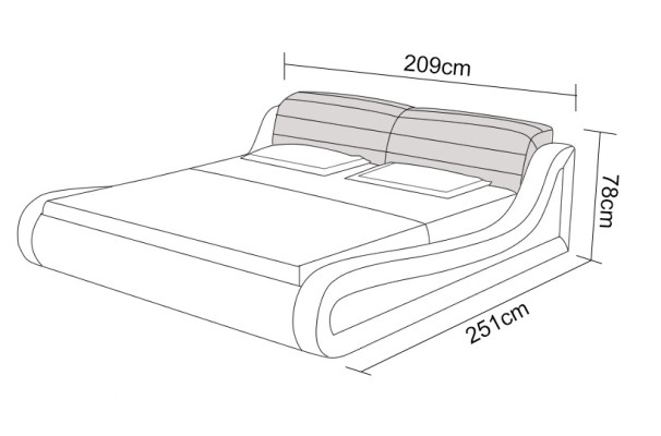 Leather Bed with USB Upholstery Beds Luxury Double Hotel Marriage Big 140/160/180 cm
