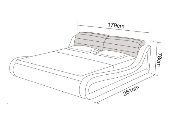Leather Bed with USB Upholstery Beds Luxury Double Hotel Marriage Big 140/160/180 cm