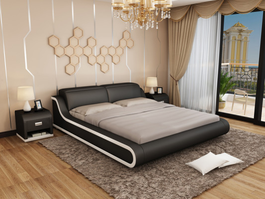 Bed with USB Upholstered bed Double bed Double bed Beds 140/160/180 LB8835