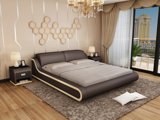 Bed with USB Upholstered bed Double bed Double bed Beds 140/160/180 LB8835