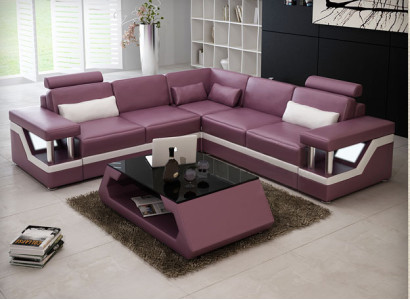 XXL leather sofa with USB Suite Living landscape Corner sofa Leather Corner sofa HAMBURG II