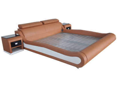 Design Luxury Bed Upholstery Marriage Hotel Modern Beds Leather 140/160/180/200 cm
