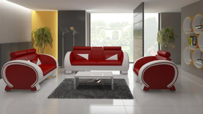 Leather sofa sofa + USB sofa 3 seater relaxation couch with bar function Designer Suite