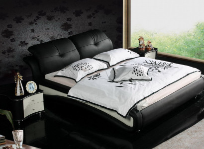 Double bed Beds with USB Leather Designer Ehe Bed Bed frame 1206