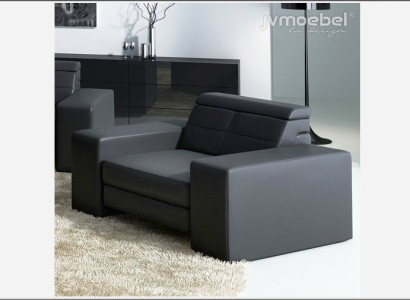 Design Living room Leather Couch Armchair 1 Seater Upholstery Sofas Lounge Club Furniture