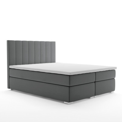 Boxspring Bed Hotel Double Beds Design Upholstery Box Function Gray