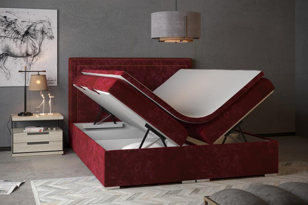 Boxspring Bed Hotel Double Luxury Beds Upholstery bed base function 180x200cm