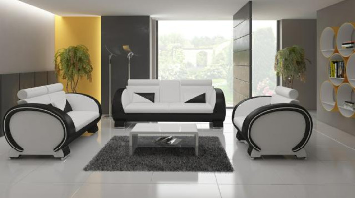 Leather sofa sofa with bar function designer suite couch sofa 3 seater relaxation couch