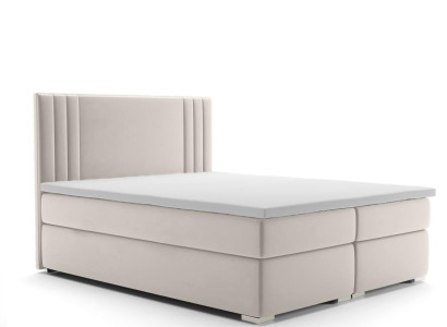 Boxspring Bed Hotel Double Bed Luxury Beds Upholstery Function bed base Beige