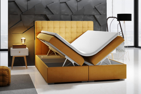 Boxspring Bed Hotel Double 160x200 cm Luxury Beds Upholstery bed base function