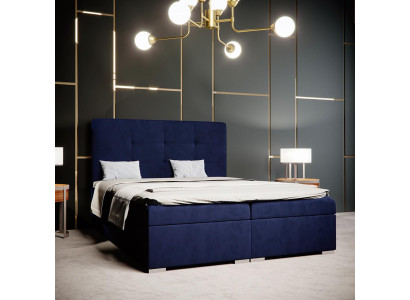 Blue's Boxspring Bed Hotel Double Luxury Beds Upholstery bed base function new