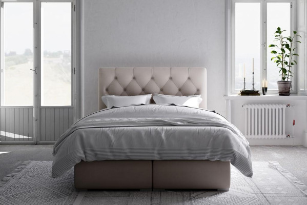 Boxspring Bed Hotel Double Leather Luxury Beds Upholstery bed base function new