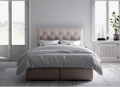 Boxspring Bed Hotel Double Leather Luxury Beds Upholstery bed base function new