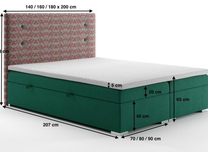 Box Spring Bed Function Hotel Double Complete Set Topper Mattress Beds Box