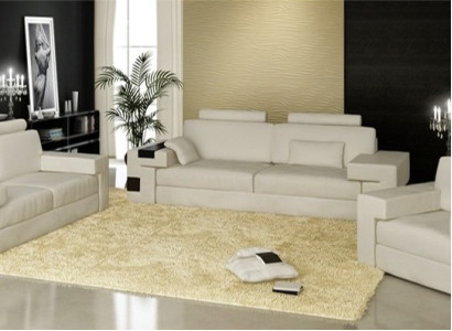 Sofa set Sofa Couch Upholstery Seat Leather Suite Living landscape Light Nassau