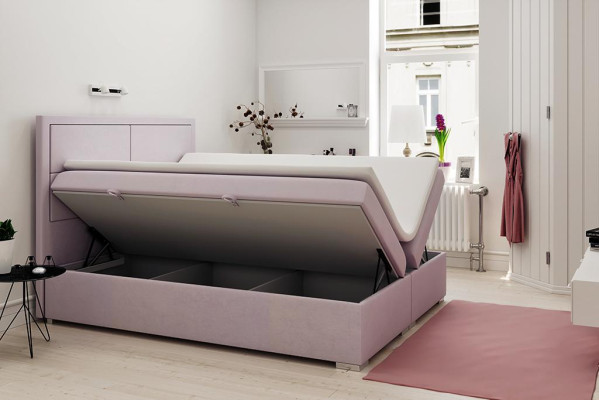Boxspring Bed Hotel Double Complete Set Mattress Topper Beds Function Box