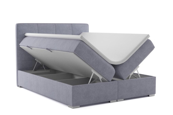 Boxspring Bed Hotel Double Textile Luxury Beds Upholstery bed base function new
