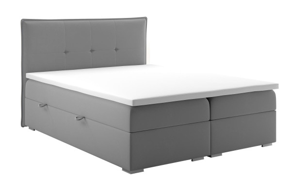 Boxspring Bed Hotel Double Textile Gray Luxury Beds Upholstery bed base function