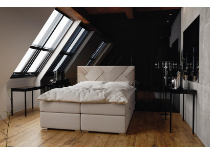 Boxspring Bed Hotel Double Luxury Beds Upholstery bed base function 140x200cm