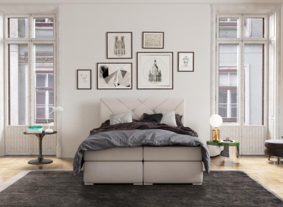 Modern Box Spring Beds Hotel Double Luxury Bed Upholstery Box Function Leather