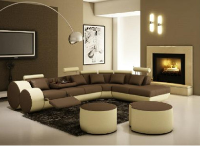 Corner sofa Sofa Couch Upholstery Living landscape Leather Corner Sofas Suite sofas Madird