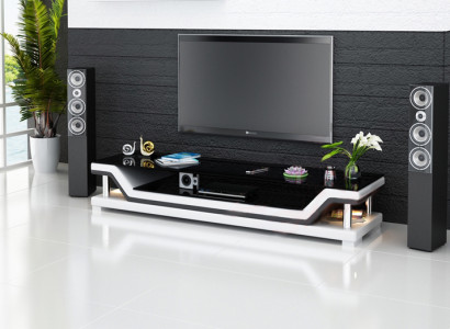 TV-cabinet TV Sideboard Leather Glass Table Television Wardrobe Table Designer 3009