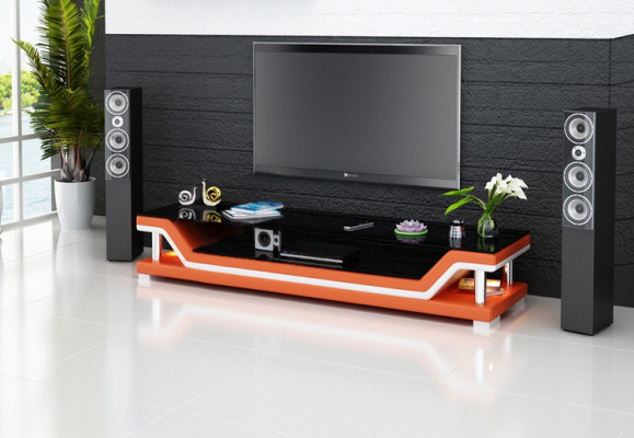 TV-cabinet TV Sideboard Leather Glass Table Television Wardrobe Table Designer 3009