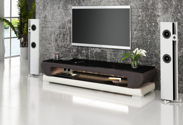 TV-cabinet TV Sideboard Leather Glass Table Television Wardrobe Table Designer 403