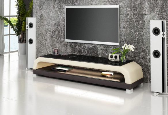TV-cabinet TV Sideboard Leather Glass Table Television Wardrobe Table Designer 6108