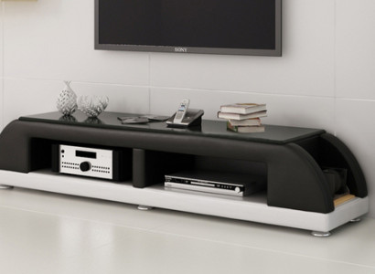 TV-cabinet TV Sideboard Leather Glass Table Television Wardrobe Table Lowboard Mo.A
