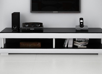 TV-cabinet TV Sideboard Leather Glass Table Television Wardrobe Table Lowboard Mo.C