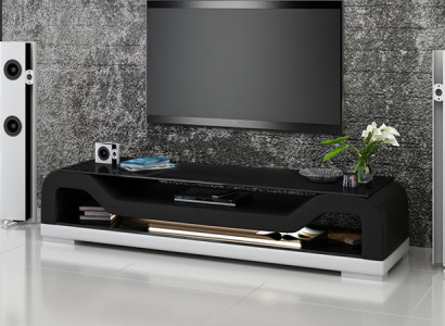 TV-cabinet TV Sideboard Leather Glass Table Television Wardrobe Lowboard Mo.F