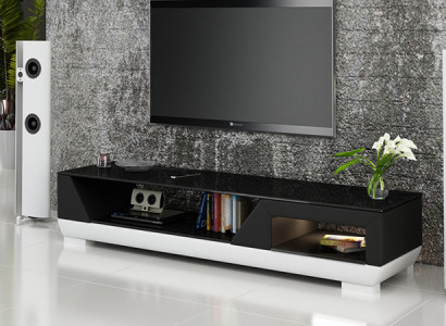 TV-cabinet TV Sideboard Leather Glass Table Television Wardrobe Table Lowboard Mo.I