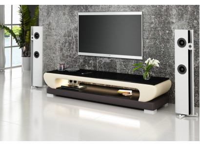 TV-cabinet TV Sideboard Leather Glass Table Television Wardrobe Decor Table Designer