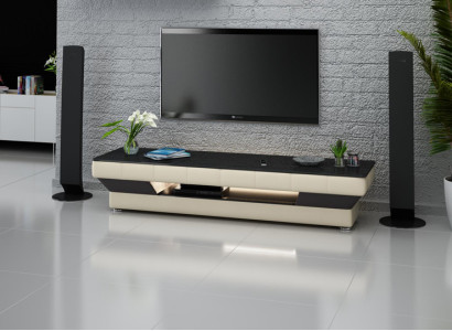 TV-cabinet TV Sideboard Leather Decor Glass Table Television Wardrobe Table Designer
