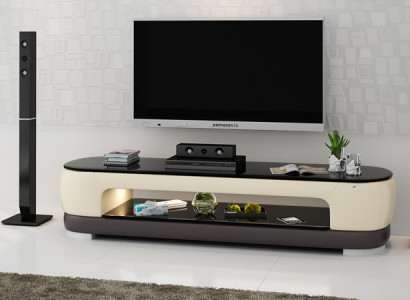 TV-cabinet TV Sideboard Decor Leather Glass Table Television Wardrobe Table Designer