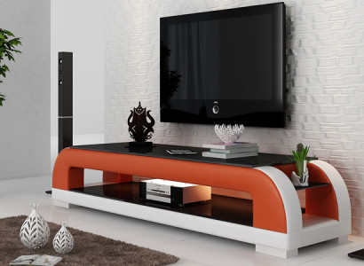 TV-cabinet TV Sideboard Decor Leather Glass Table Table TV Wardrobe Designer