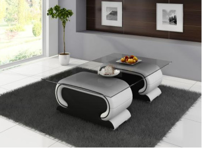Designer Glass Table Table Upholstery Leather Table Couch Sofa Leather Tables