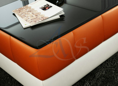 Designer Coffee table Upholstery Table Leather Glass Tables Glass tables #SBA1A