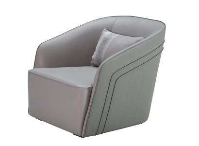 Armchair Leather Luxury Gray Modern Design new Creative Furniture Living room TV Club
