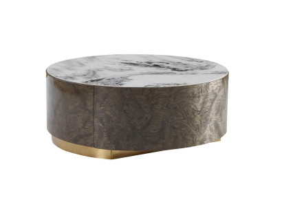 Coffee table Brown Marble Living room Wood new Modern Design Furniture Luxury Table