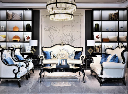 Stylish Ambience Luxurious sofa set 3+2+1+1 in a timeless design