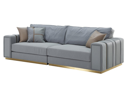 Sofa 3 Seater LightBlue new Creative Modern Living room Design Couches Furniture Fabric