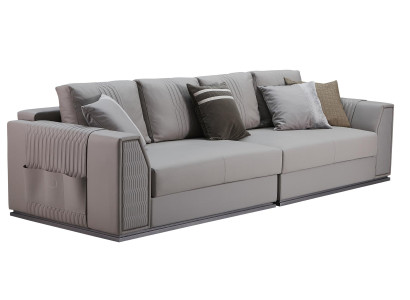 Sofa 3-Seater Leather Modern Taupe Design Sofa new Creative Furniture Couches Luxury