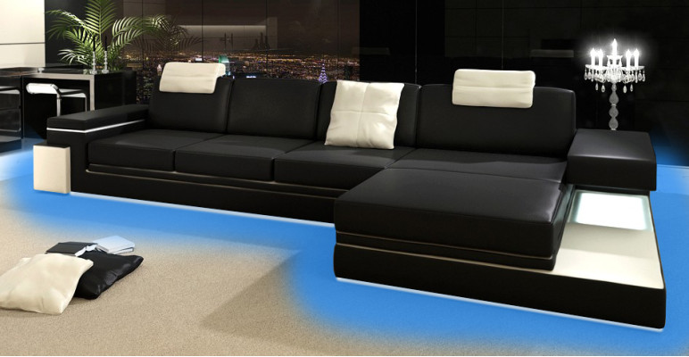 Leather sofa Living landscape XXL Corner sofa Bigsofa Design Couch Designer sofa Suite